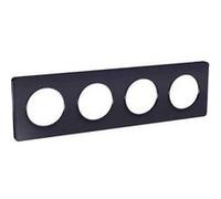 Plaque Odace Touch - Anthracite avec liseré anthracite - Quadruple horizontale et verticale anthracite G