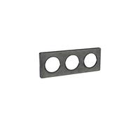 Plaque Odace Touch - Ardoise avec liseré anthracite - Triple horizontale et verticale