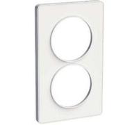 Schneider Electric - Odace Touch, plaque Blanc 2 postes verticaux 57mm - S520814