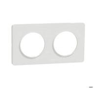 Schneider Electric – Plaque de finition Odace Touch S520804 2 postes Blanc entraxe 71 mm