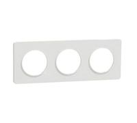 Plaque ODACE Touch Blanche 3 postes horizontal/vertical entraxe 71 mm - SCHNEIDER ELECTRIC - S520806