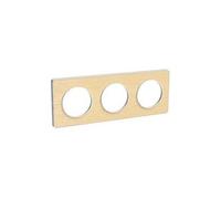 Schneider Electric Plaque Odace Touch – Bois nordique avec liseré blanc – Triple 71 mm H/V G