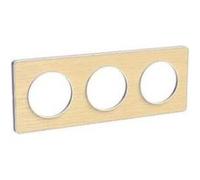Plaque Odace Touch - Bois nordique avec liseré blanc - Triple horizontale / verticale 71mm G