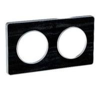 Plaque Odace Touch - Chêne astrakan noir avec liseré aluminium - Unique noir