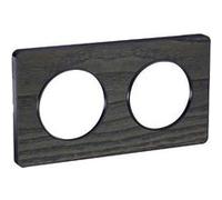Plaque Odace Touch - Frêne avec liseré anthracite - Double horizontale et verticale anthracite G