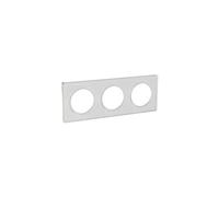 Plaque Odace Touch - Translucide blanc avec liseré blanc - Triple horizontale / verticale 71mm blanc G