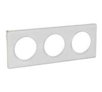 Plaque Odace Touch - Translucide blanc avec liseré blanc - Triple horizontale / verticale 71mm blanc G