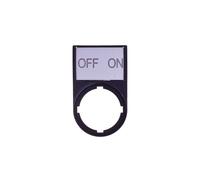Plaque OFF-ON 50x30mm noire RMQ Titan 216499