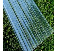 Plaque Ondulées de 1,2mm,Panneaux de Toiture Isolants en FRP,Feuille de Toit Transparente Imperméable,Tôle Ondulée Trapézoïdale Anti-UV,avec Vis,pour Hangar de Garage (0.9x1m/35x39in)