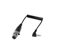 Plaqué or à 90 Degrés 3,5 mm vers mini xlr 4 Pin Femelle,Câble Audio Jack 1/8 Pouces trs Stéréo Mâle Vers xlr 4 Pin pour Microphones,Téléphones Portables,(4 pin)