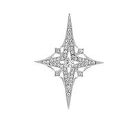 Plaqué or Cross Star Strass Pin Cristal scintillant Star Lapel Collier Pins Clip Pull Chapeau Veste Costume Accessoires Pince Bijoux Délicieux pour hommes Femmes, Piccolo, Métal
