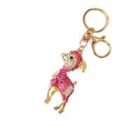 Plaqué or Strass Mouton Porte-clés Avec Cristaux Brillants Grand Comme Sac Pendentif Porte-clés Cadeau
