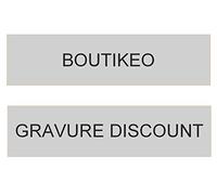 plaque ou etiquette boite aux lettres 1 ligne - argent 100x25mm