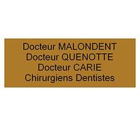 plaque ou etiquette boite aux lettres 4 lignes - bronze 100x40mm