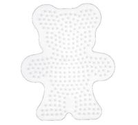 Plaque "Ourson" Perles Midi Blanc
