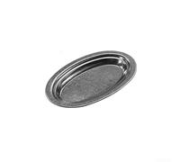 Plaque ovale en acier inoxydable à base épaisse pour une performance stable et fiable dans les environnements de cuisson à haut volume et les applications de barbecue (2 argentés)