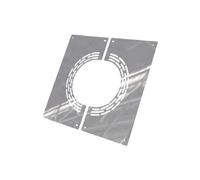 Plaque pare-feu, en deux parties, avec ventilation arrière 45° - double paroi - eka complex D 113 mm