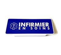 Plaque Pare-Soleil Infirmier en Soins Rétroréfléchissante - Bleu