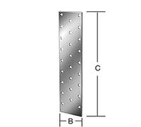 Plaque perforée H240xL80xS2mm sendzimir verz.VORMANN