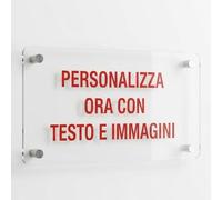 Plaque personnalisée Acrylique 15x30 Panneau Personnalisable Texte Logo Images Impression UV Enseigne Tableau Mural Hors-porte Acrylique avec Entretoises Acier