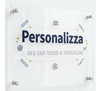Plaque personnalisée Acrylique 20x30 Panneau Personnalisable Texte Logo Images Impression UV Enseigne Tableau Mural Hors-porte Acrylique avec Entretoises Acier