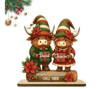 Plaque personnalisée de gnome « Growing Old Together » - Décoration de bureau - Couple de personnes âgées - Cadeau d'anniversaire de mariage pour couples et grands-parents (style 1)