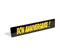 Plaque Personnalisée décorative Auto Personnalisable - Message sur Mesure - Plexiglass 52x11 cm, Plaque immatriculation personnalisée prénom, camion, Bon anniversaire