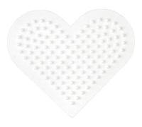 Plaque Petit coeur - pour perles standard (Ø5 mm) Blanc G