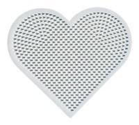 Plaque petit coeur - Pour petites perles Ø2,5 mm (mini) Blanc G