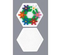 Plaque Petit hexagone - pour perles standard (Ø5 mm) Blanc G