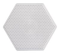 Plaque petit hexagone - Pour petites perles Ø2,5 mm (mini) Blanc G