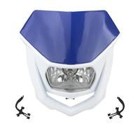 Plaque Phare Avant Phare Universel pour Motocross WR450, Accessoires pour Enduro Phare LED Moto(Blue White)