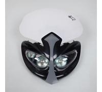 Plaque Phare Tête De Fourche One Enduro Diamond Blanc Pour Moto Optique Halogène Neuf