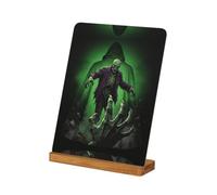 Plaque photo imprimée de démon de hotte, décoration de bureau d'Halloween | Remplissez votre espace avec des vibrations effrayantes d'Halloween, surprenez les fans d'horreur avec des cadeaux