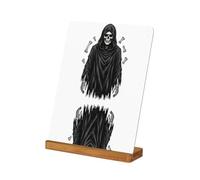Plaque photo imprimée ombre voilée, décoration de bureau d'Halloween | Remplissez votre espace avec des vibrations effrayantes d'Halloween, surprenez les fans d'horreur avec des cadeaux