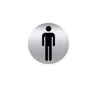 Plaque pictogramme Ø 8 cm « toilette homme » Durable
