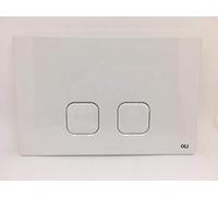 Plaque plaine double blanche pour boîte à encastrer huiles 070826