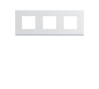 plaque - 3 postes - horizontale - 71 mm - pure - hager gallery wxp0013