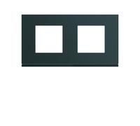 Plaque plastique 2P H71 anthr - APPAREILLAGE MURAL GALLERY HAGER WXP1012
