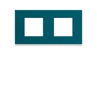 Plaque plastique 2P H71 peacoc - APPAREILLAGE MURAL GALLERY HAGER WXP0812