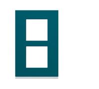 Plaque plastique 2P V57 peacoc - APPAREILLAGE MURAL GALLERY HAGER WXP0822