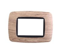 PLAQUE PLASTIQUE 3P BOMBÉE BOIS FONCÉ