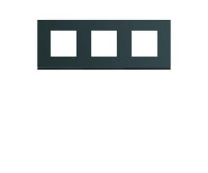 Plaque plastique 3P H71 anthr - APPAREILLAGE MURAL GALLERY HAGER WXP1013