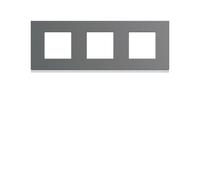 Plaque plastique 3P H71 taupe - APPAREILLAGE MURAL GALLERY HAGER WXP0913