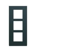 Plaque plastique 3P V57 anthr - APPAREILLAGE MURAL GALLERY HAGER WXP1023