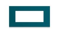 Plaque plastique 5M E71 peacoc - APPAREILLAGE MURAL GALLERY HAGER WXP0805