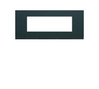 Plaque plastique 6M E57 anthr - APPAREILLAGE MURAL GALLERY HAGER WXP1006