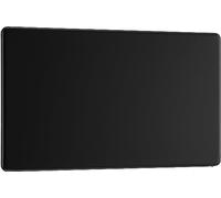 Plaque plate sans vis - Noir mat - Double plaque vierge