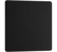 Plaque plate sans vis - Noir mat - Plaque vierge simple