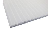 Plaque polycarbonate alvéolaire 16mm - L: 3 m - l: 98 cm - E: 16 mm - Opaline